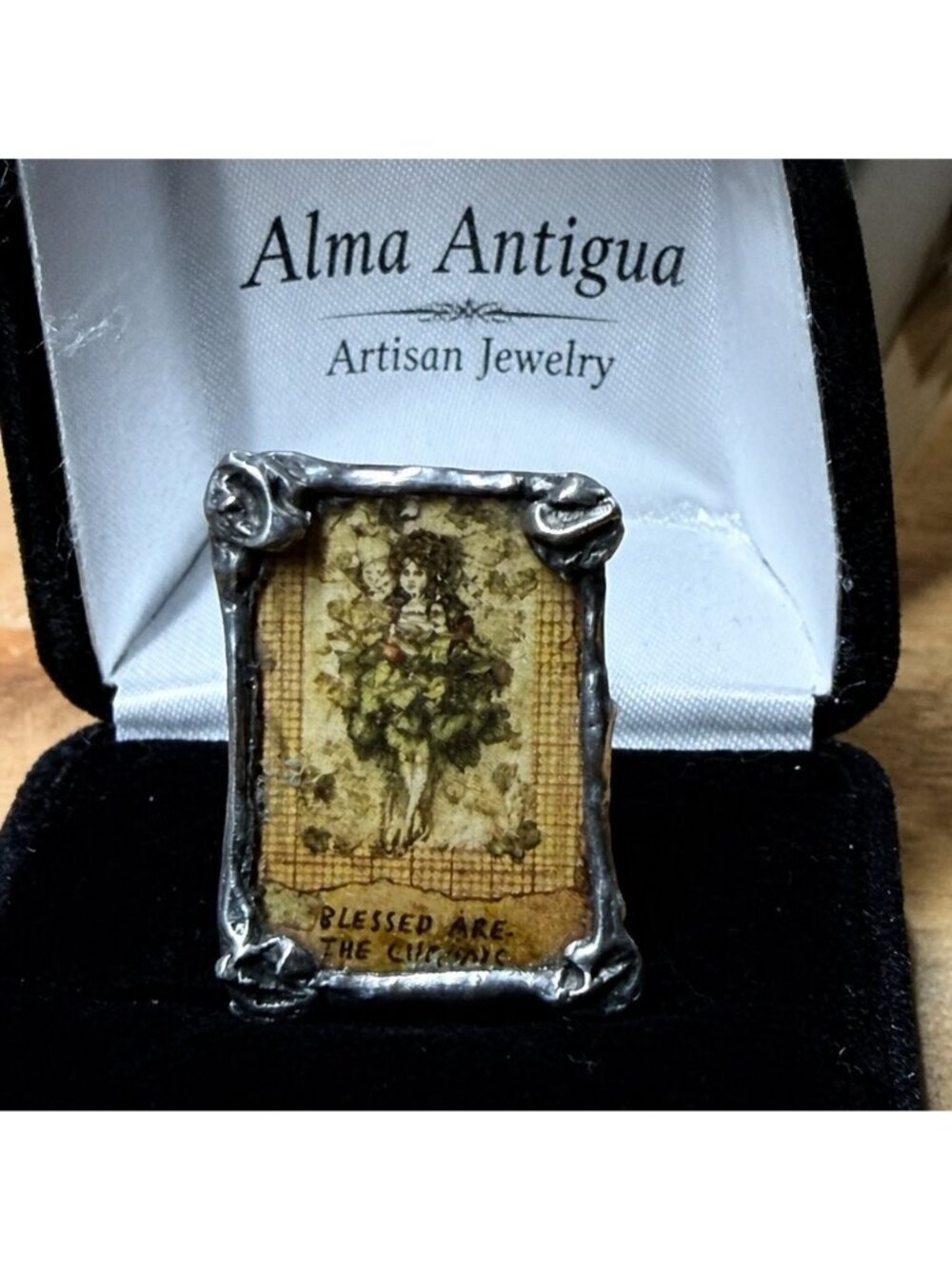 "Blessed Are the Curious" Victorian Fairy Cocktail Ring | Alma Antigua